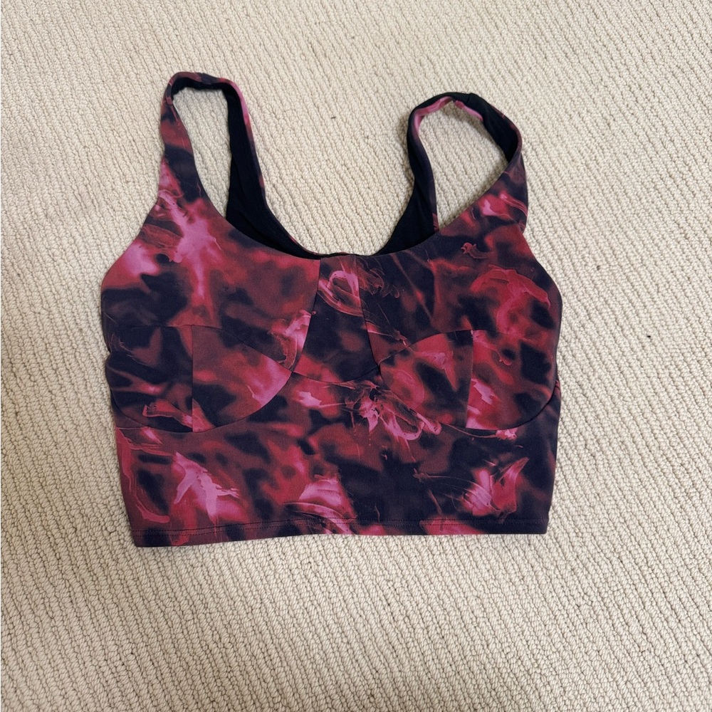 Lululemon Athletica Red and Black Sports Bra